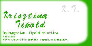 krisztina tipold business card
